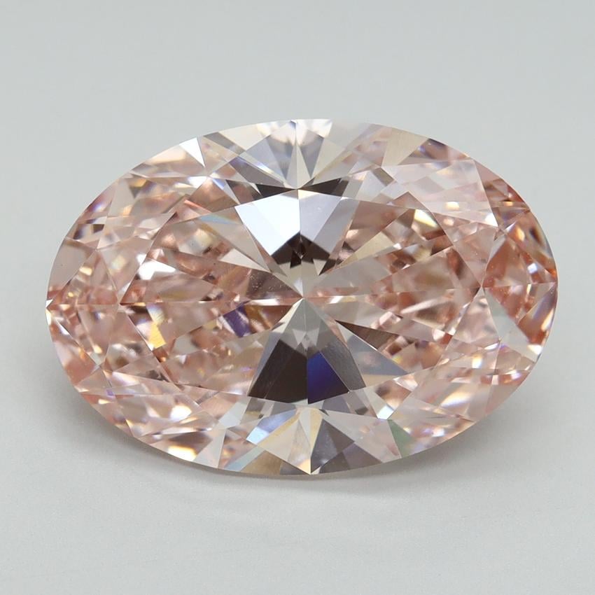 7.54 Ct. Fancy Intense Pink Oval Lab Grown Diamond