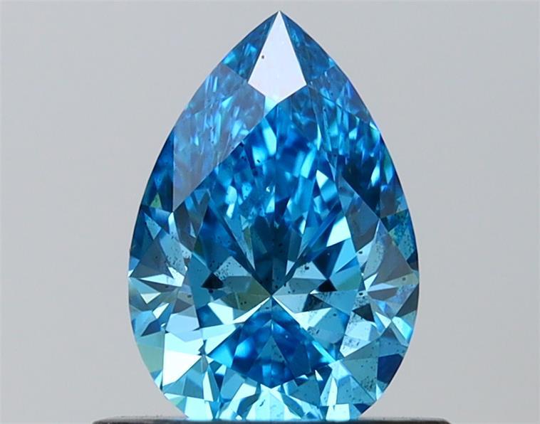 0.81 Ct. Fancy Vivid Blue Pear Lab Grown Diamond