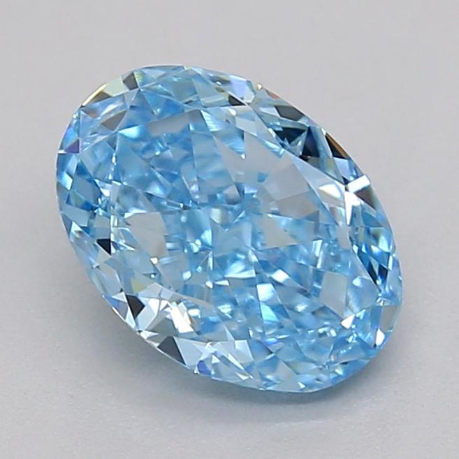 1.00 Ct. Fancy Vivid  Blue Oval Lab Grown Diamond