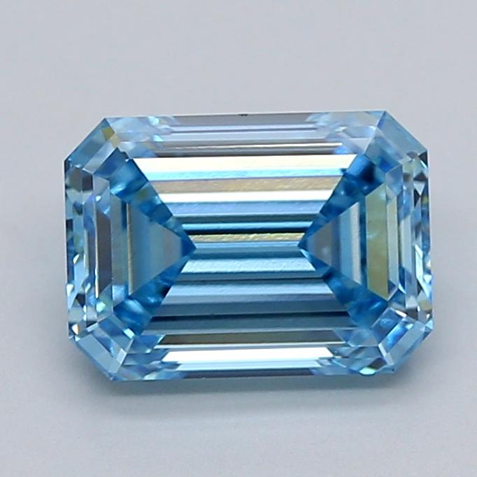 3.09 Ct. Fancy Vivid  Blue Emerald Lab Grown Diamond