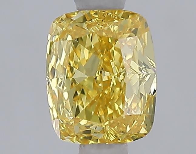 1.04 Ct. Fancy Vivid Yellow Cushion Lab Grown Diamond