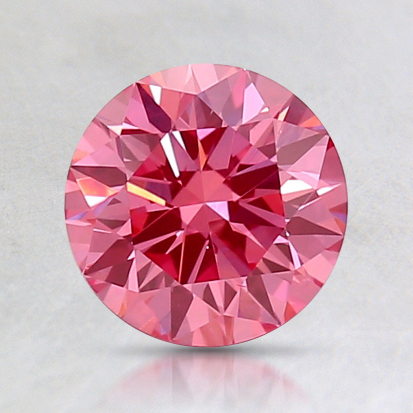 1.08 Ct. Fancy Vivid Pinkish Purple Round Lab Created Diamond