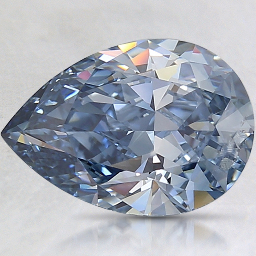 2.03 Ct. Fancy Intense Blue Pear Lab Grown Diamond