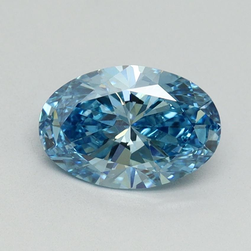 1.02 Ct. Fancy Vivid Blue Oval Lab Grown Diamond