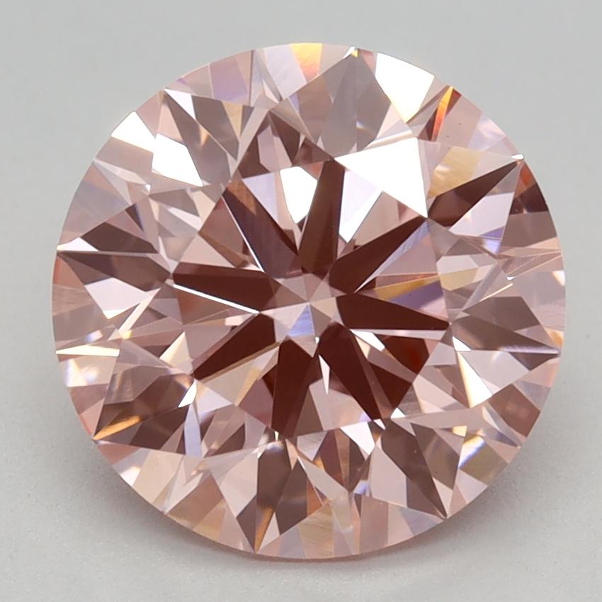 2.61 Ct. Fancy Intense Pink Round Lab Grown Diamond