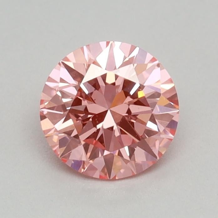 0.40 Ct. Fancy Vivid Pink Round Lab Grown Diamond