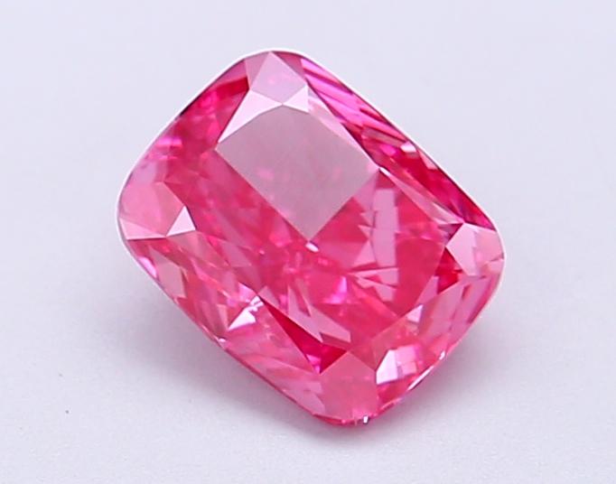 1.05 Ct. Fancy Vivid Pink Cushion Lab Grown Diamond