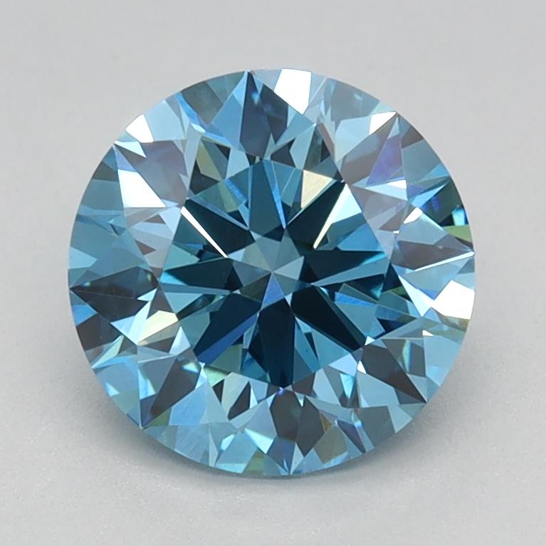 1.43 Ct. Fancy Vivid Blue Round Lab Grown Diamond
