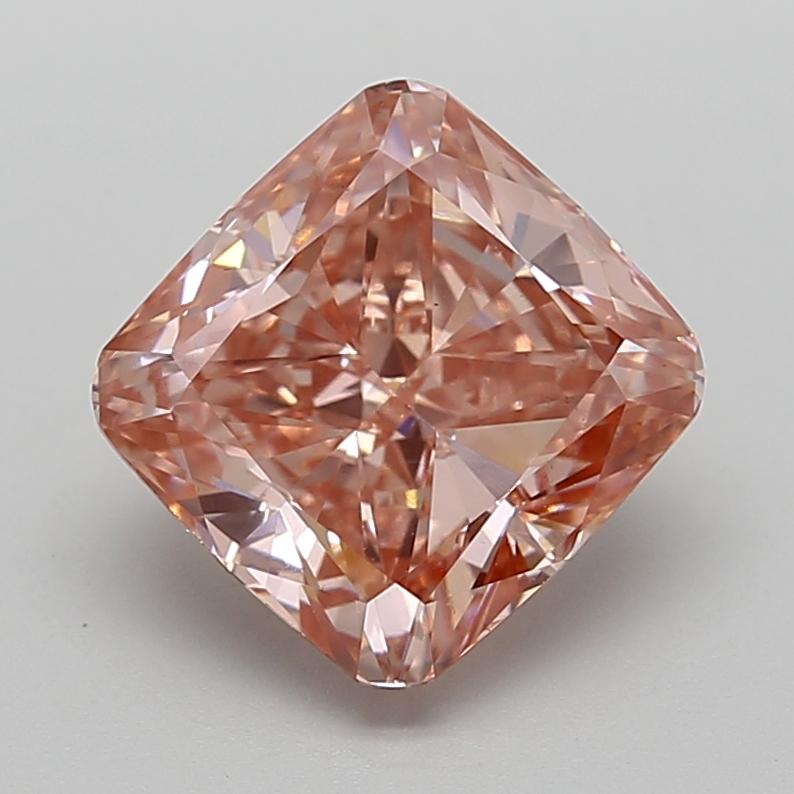 4.50 Ct. Fancy Vivid  Pink Cushion Lab Grown Diamond