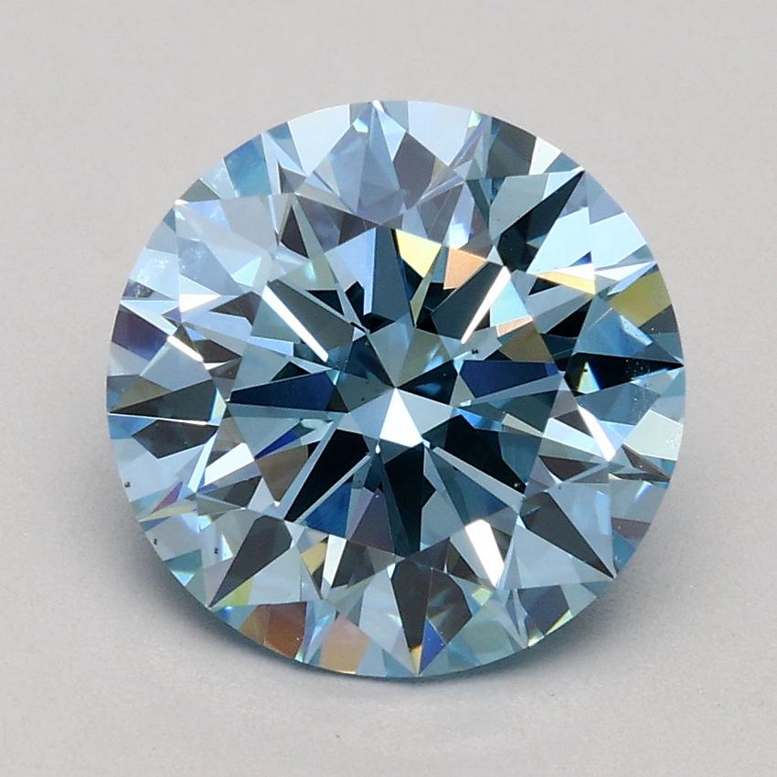 2.02 Ct. Fancy Intense Blue Round Lab Grown Diamond