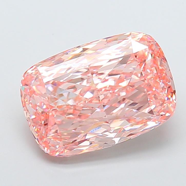 10.30 Ct. Fancy Vivid Pink Cushion Lab Grown Diamond