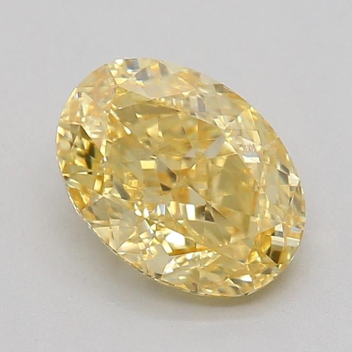 1.05 Ct. Fancy Intense  Yellow Oval Lab Grown Diamond