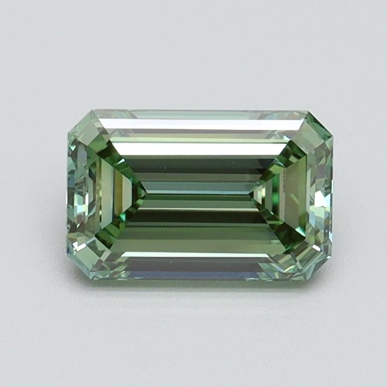 1.01 Ct. Fancy Intense Pacific Green Emerald Lab Grown Diamond