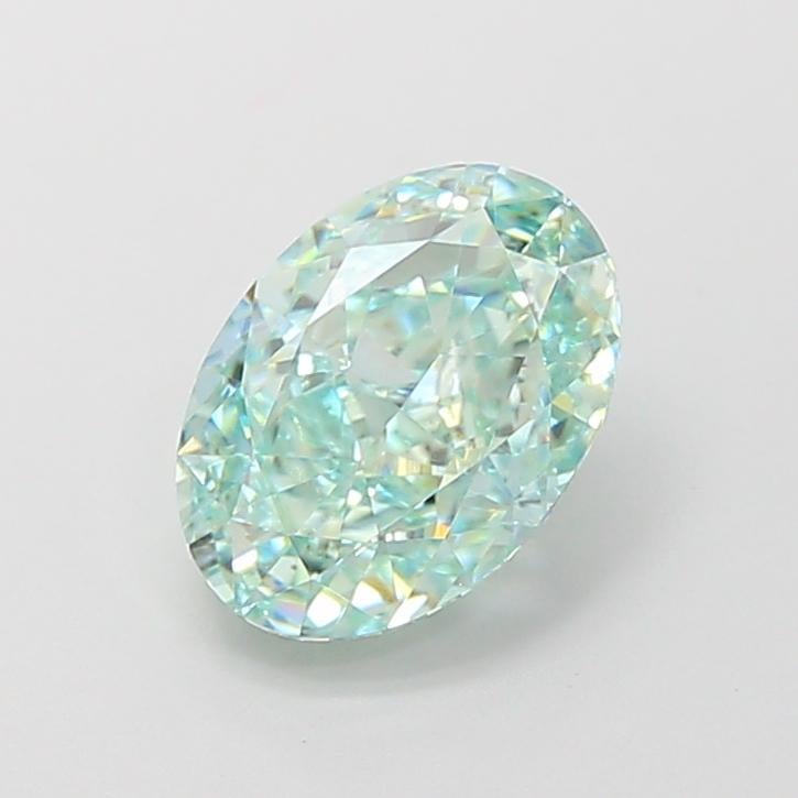 2.11 Ct. Fancy Vivid  Green Oval Lab Grown Diamond
