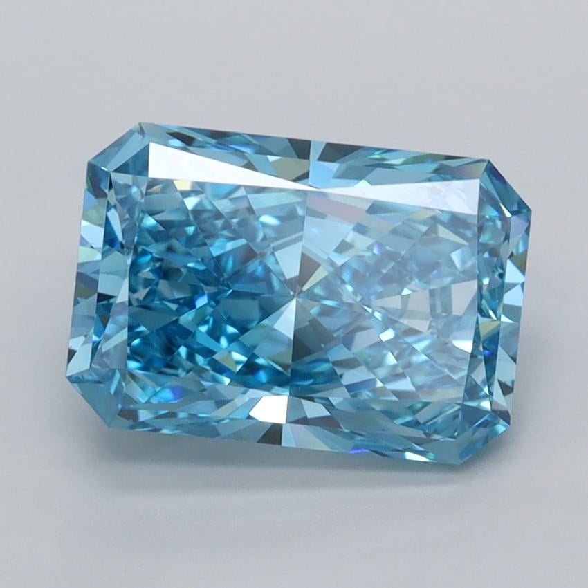3.05 Ct. Fancy Vivid  Blue Radiant Lab Grown Diamond