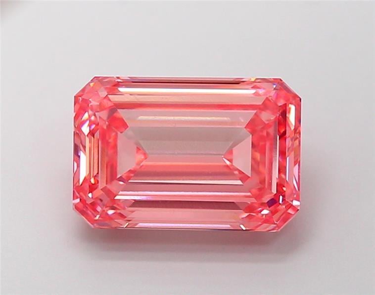 5.03 Ct. Fancy Vivid  Pink Emerald Lab Grown Diamond