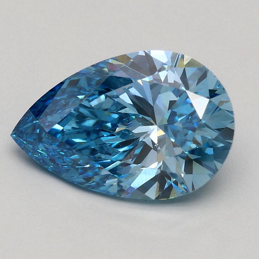 2.00 Ct. Fancy Vivid Blue Pear Lab Grown Diamond