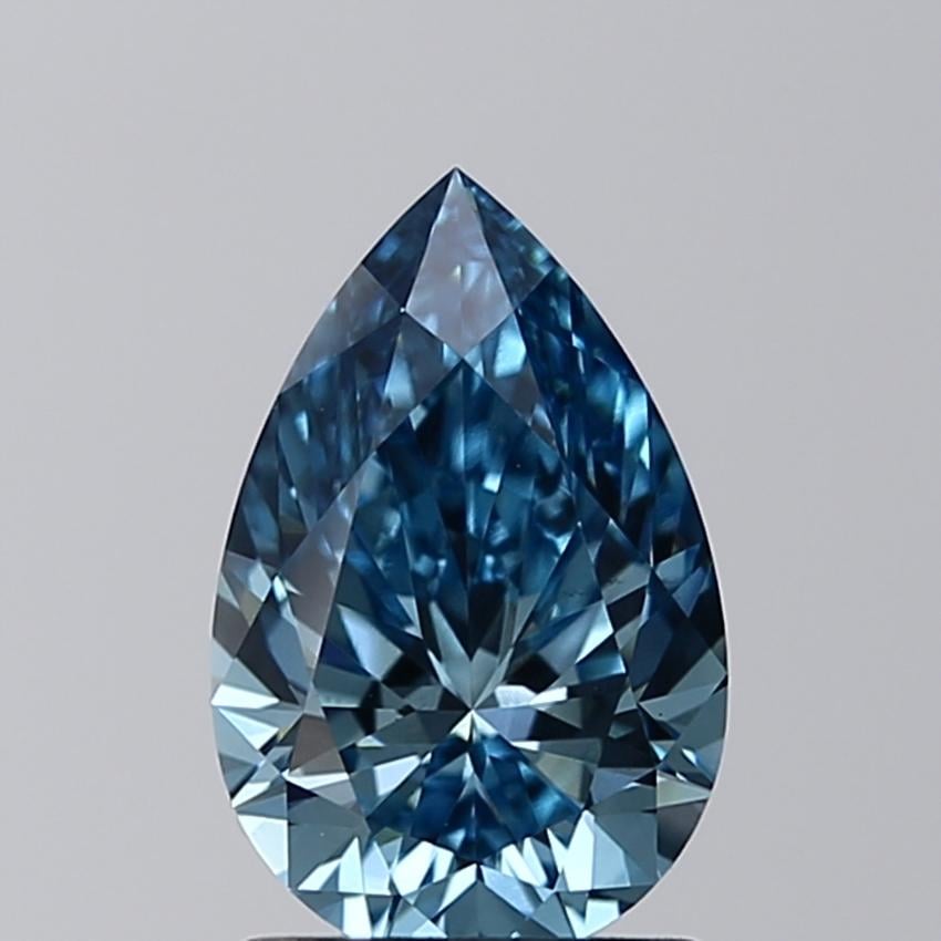 1.31 Ct. Fancy Vivid Blue Pear Lab Grown Diamond