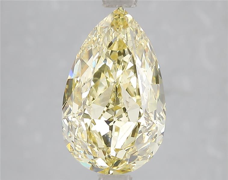 4.02 Ct. Fancy Vivid Yellow Pear Lab Grown Diamond