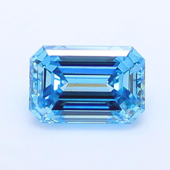 0.98 Ct. Fancy Vivid Blue Emerald Lab Grown Diamond