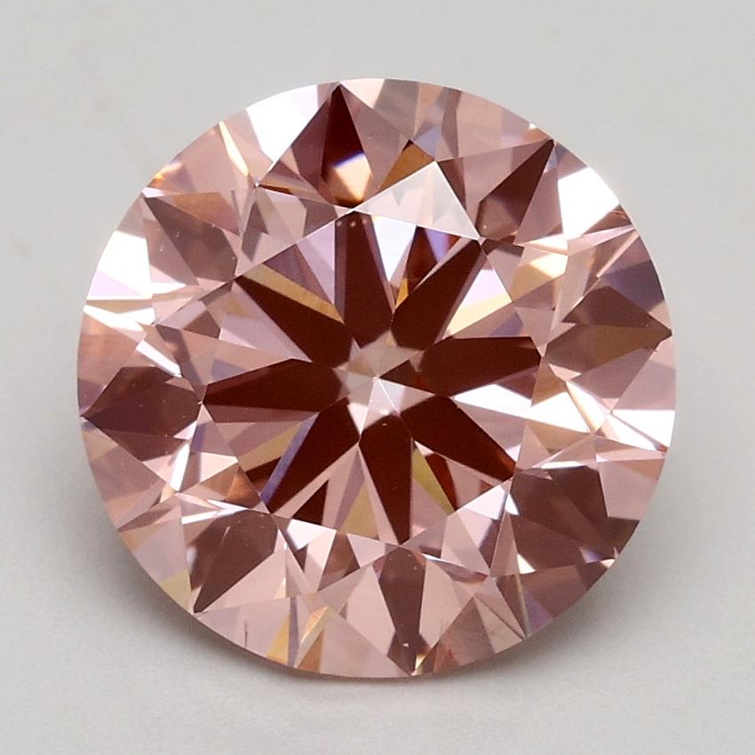 2.50 Ct. Fancy Intense Pink Round Lab Grown Diamond