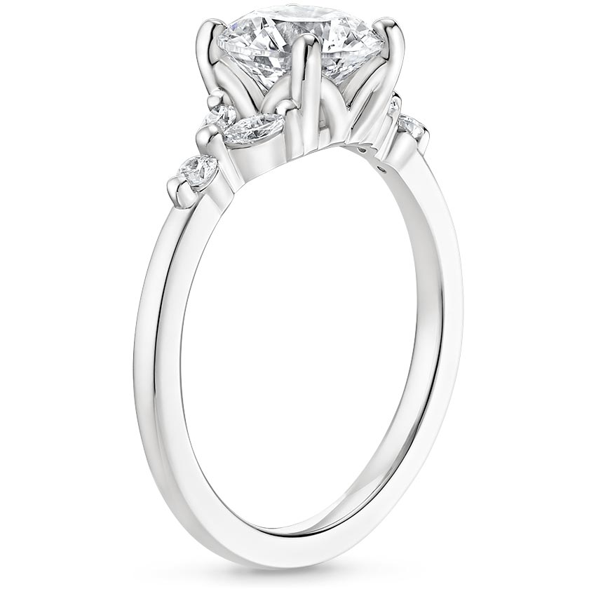 18K White Gold Verbena Diamond Ring, large side view