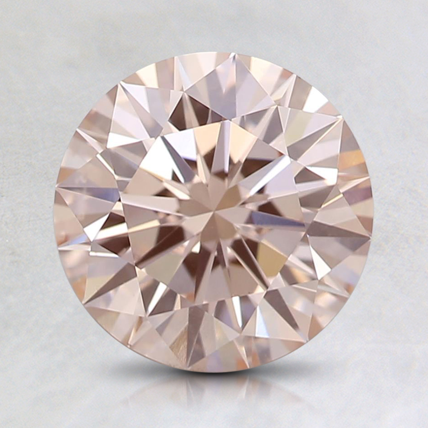 1.62 Ct. Light Orangy Pink Round Lab Created Diamond