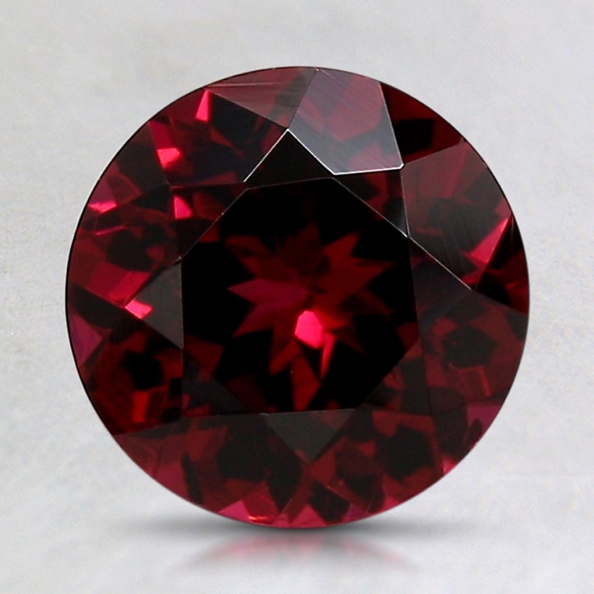 7.9x7.8mm Unheated Red Round Garnet