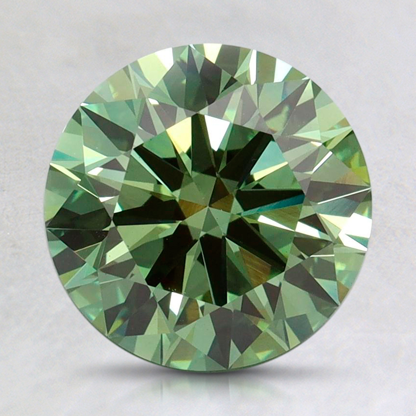 3.17 Ct. Fancy Vivid Pacific Green Round Lab Grown Diamond