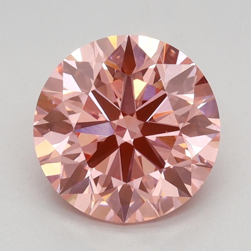 1.83 Ct. Fancy Vivid Pink Round Lab Grown Diamond