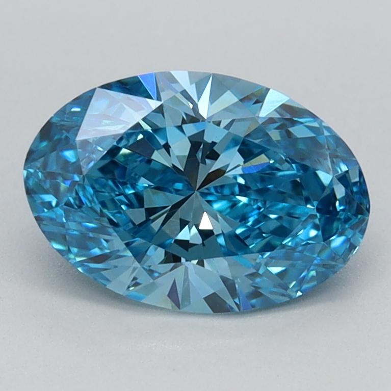 1.00 Ct. Fancy Vivid Blue Oval Lab Grown Diamond