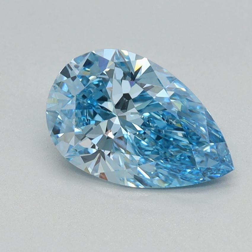 0.93 Ct. Fancy Vivid Blue Pear Lab Grown Diamond