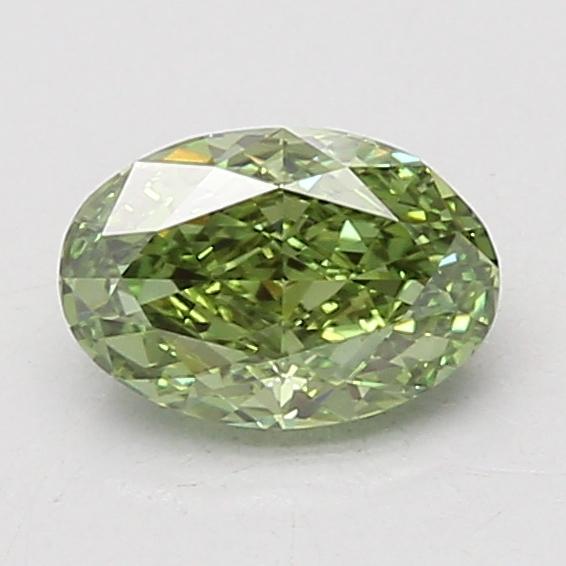 1.02 Ct. Fancy Vivid Green Oval Lab Grown Diamond