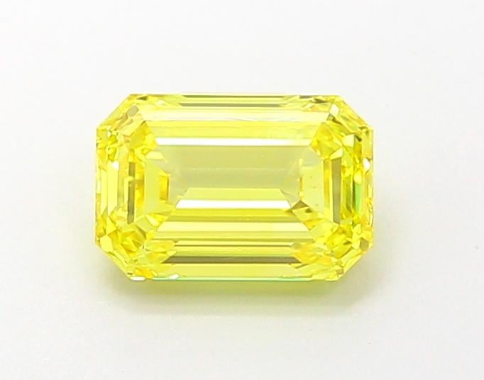 1.21 Ct. Fancy Vivid  Yellow Emerald Lab Grown Diamond