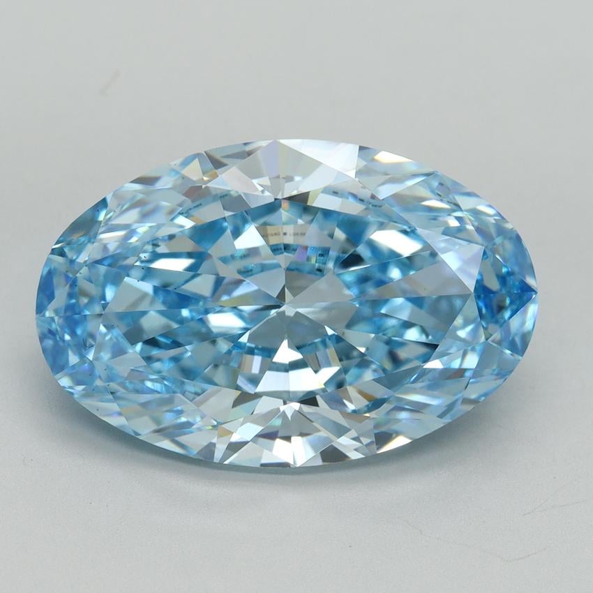 10.02 Ct. Fancy Vivid Blue Oval Lab Grown Diamond