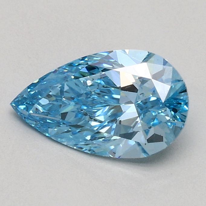 0.52 Ct. Fancy Vivid Blue Pear Lab Grown Diamond