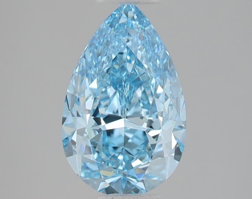 2.03 Ct. Fancy Vivid Blue Pear Lab Grown Diamond