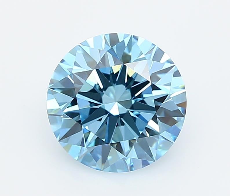 2.03 Ct. Fancy Vivid  Blue Round Lab Grown Diamond