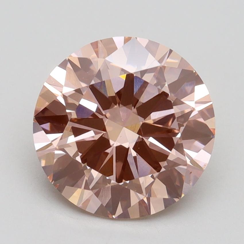 2.48 Ct. Fancy Intense Pink Round Lab Grown Diamond