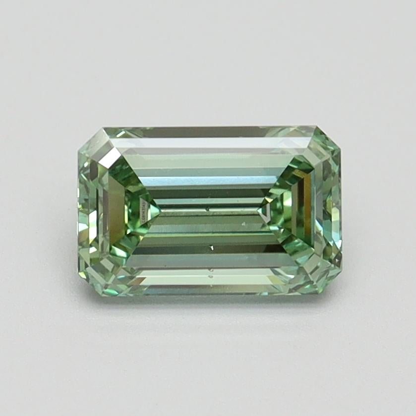 1.01 Ct. Fancy Intense Pacific Green Emerald Lab Grown Diamond