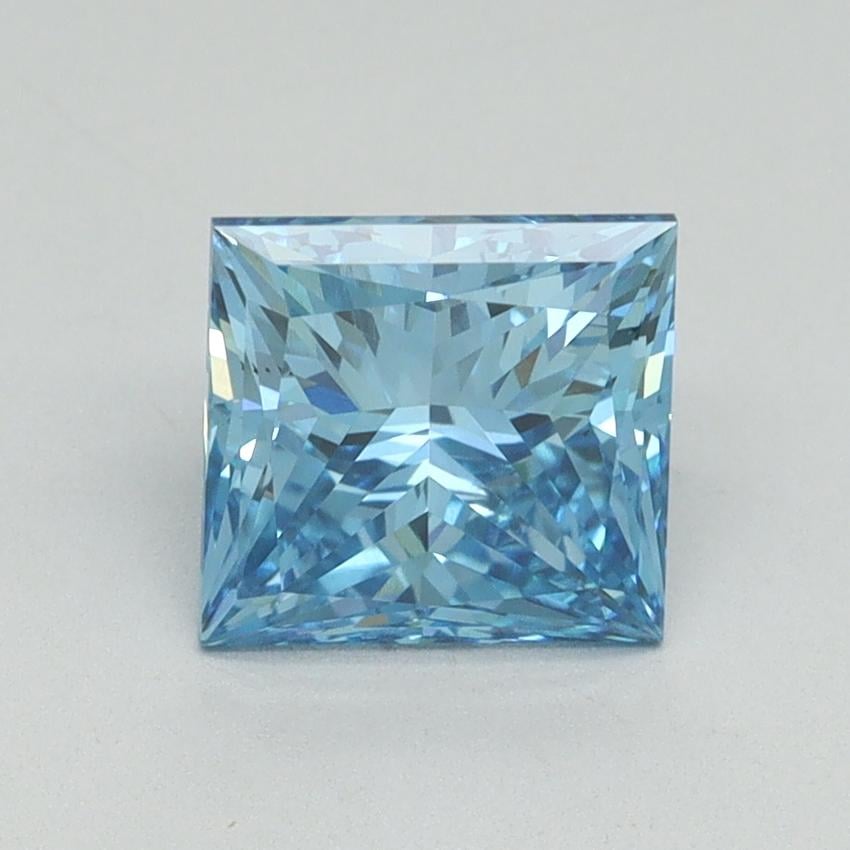 1.64 Ct. Fancy Vivid Blue Princess Lab Grown Diamond