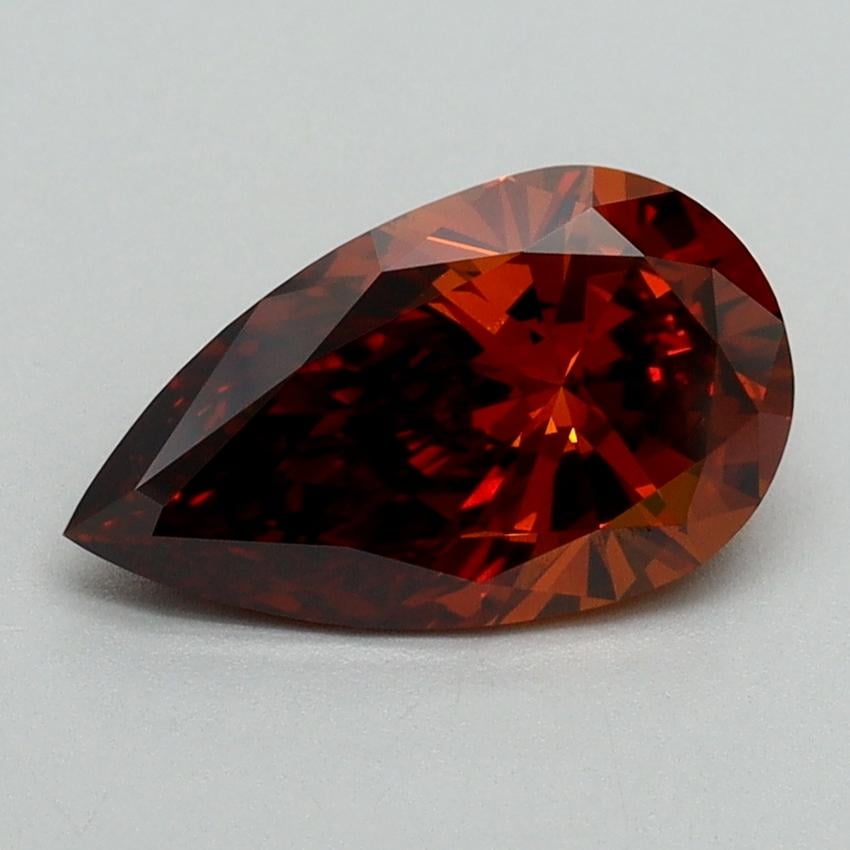 1.50 Ct. Fancy Vivid Orange Pear Lab Grown Diamond