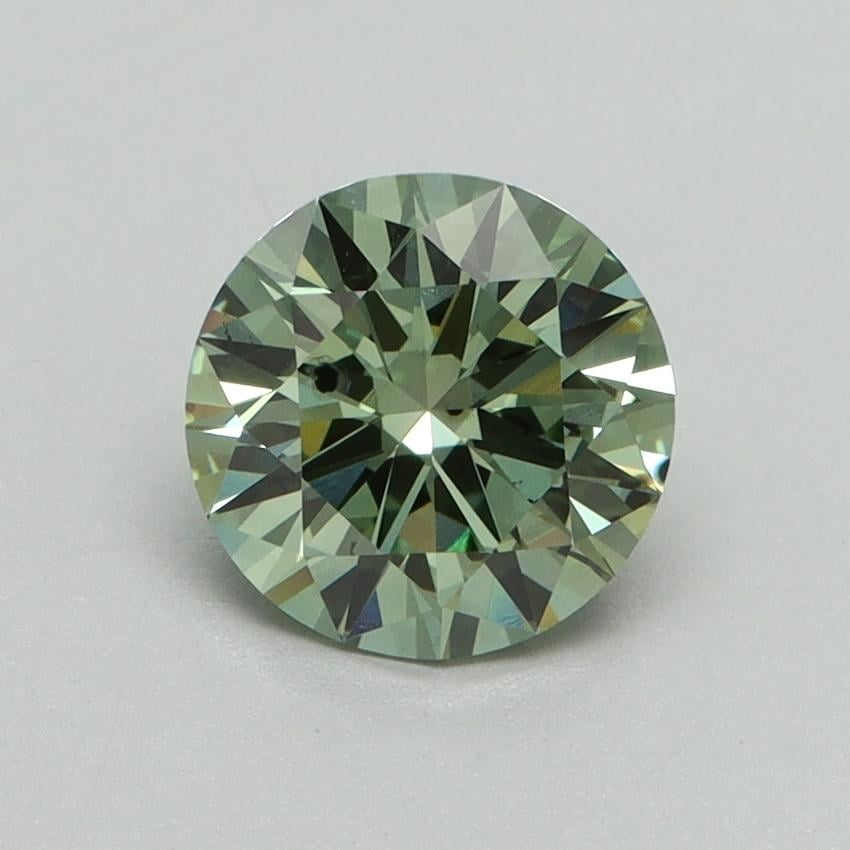 1.23 Ct. Fancy Vivid Green Round Lab Grown Diamond