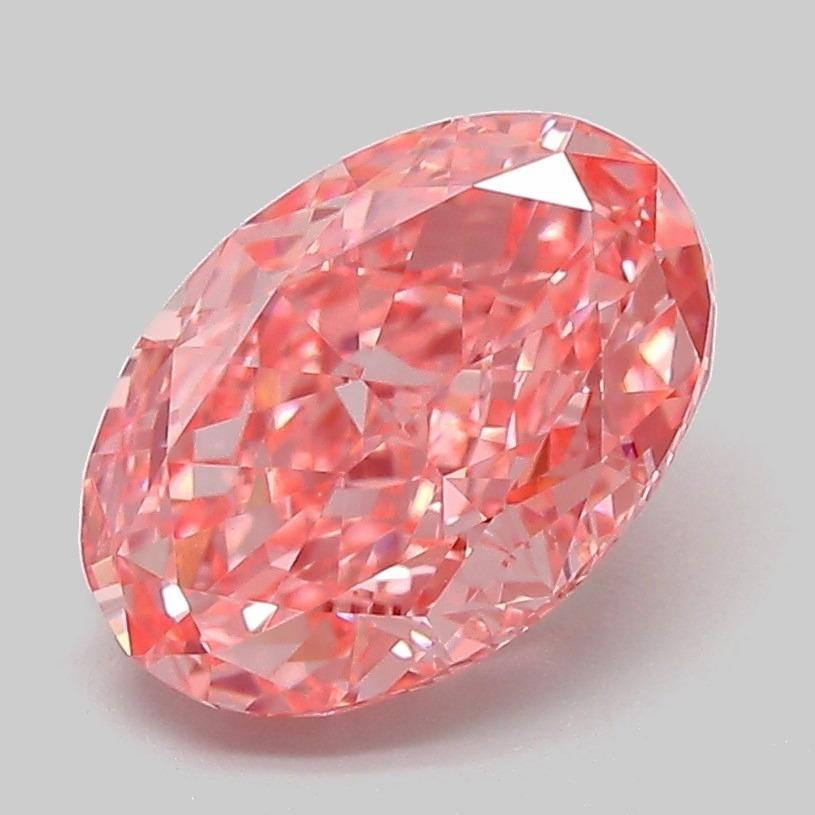 2.51 Ct. Fancy Vivid Pink Oval Lab Grown Diamond