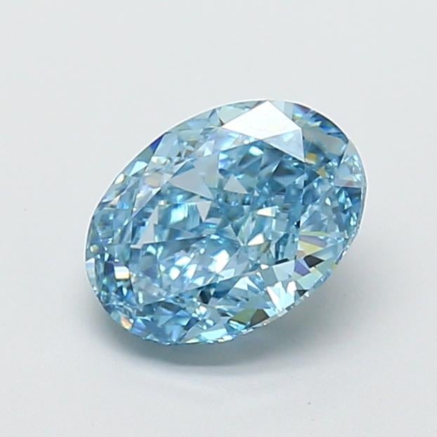 1.68 Ct. Fancy Vivid Blue Oval Lab Grown Diamond