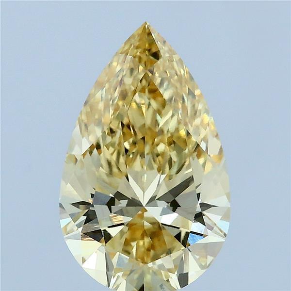 2.01 Ct. Fancy Intense Yellow Pear Lab Grown Diamond
