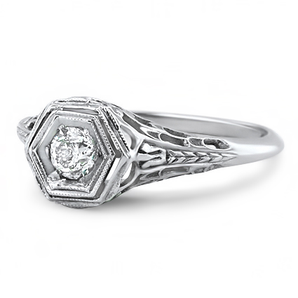 Art Nouveau Diamond Vintage Ring