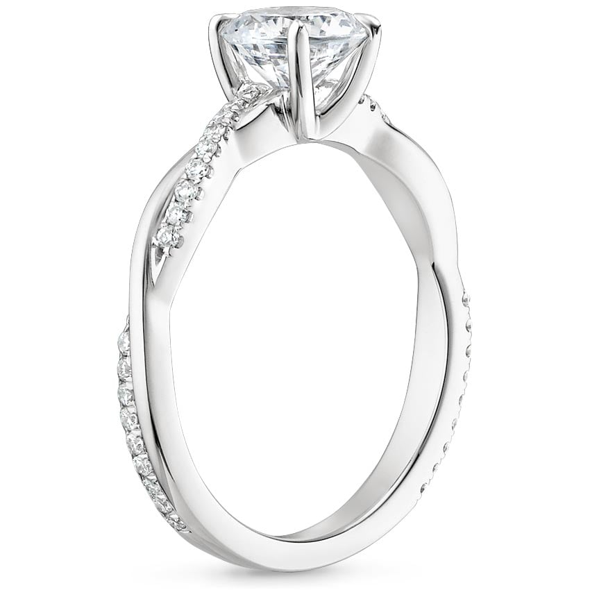 Platinum Petite Twisted Vine Diamond Ring (1/8 ct. tw.), large side view