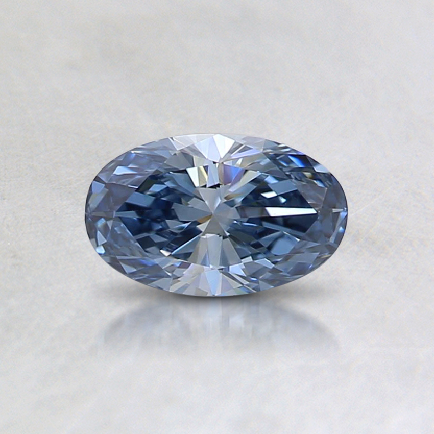 0.38 Ct. Fancy Blue Oval Lab Created Diamond
