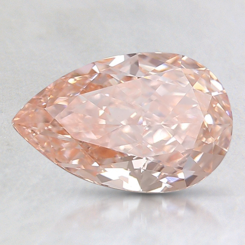 1.24 Ct. Fancy Intense Orangy Pink Pear Lab Grown Diamond